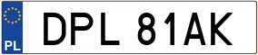 Trailer License Plate